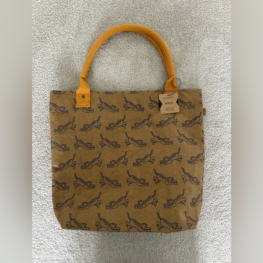 Danica Studio Paper Fierce Tiger Papercraft Tote Bag